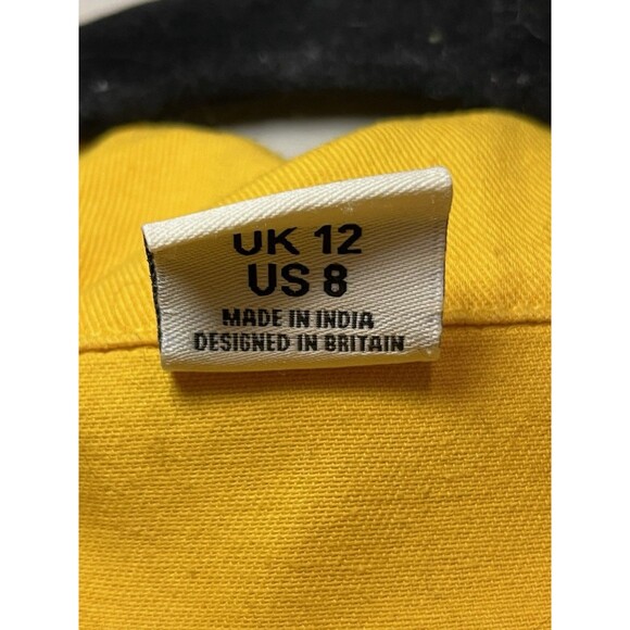 Lucy & Yak Ragan Boilersuit Jumpsuit Yellow Organic Cotton Wide Leg Denim US 8 - Picture 3 of 6